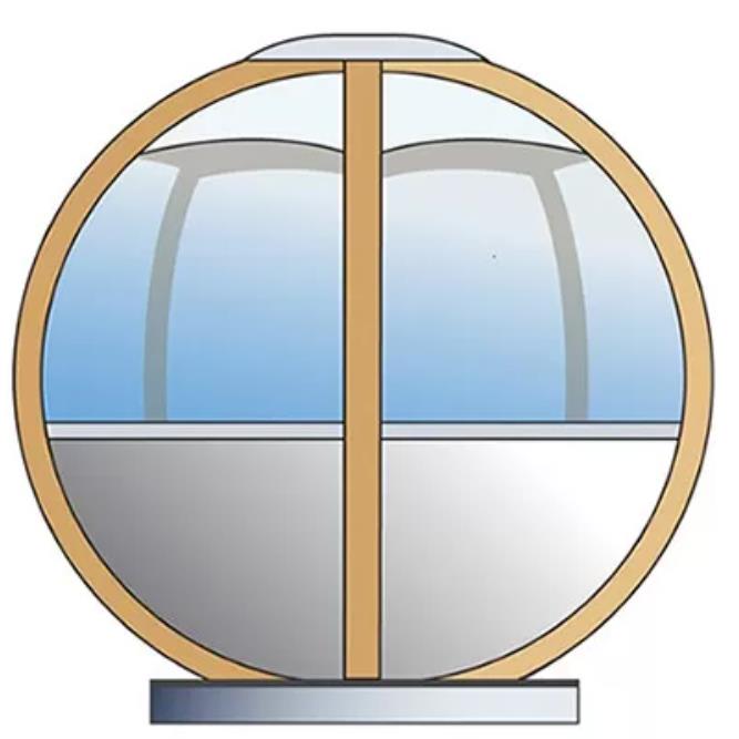 Schematische tekening met zijaanzicht van de Orbo 360